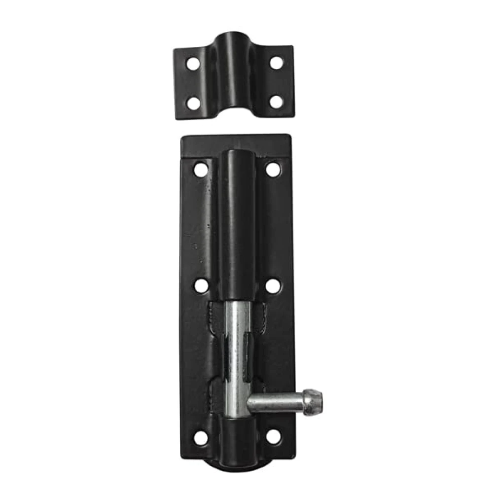 Shristy Hardware 5“ “Abishur” Iron Barrel Bolt - (Black Powder Coated Finish) - Supplied as 1 Piece per Pack