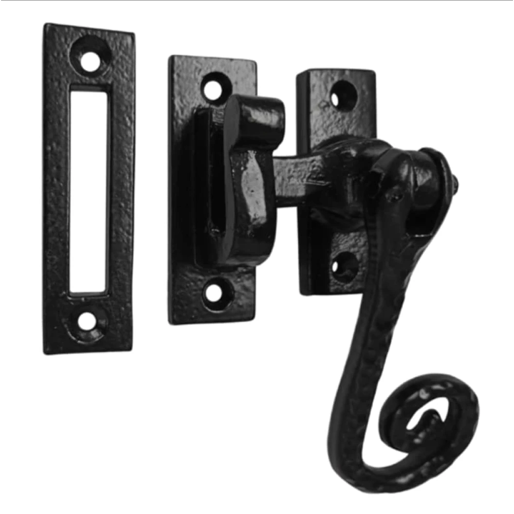 Shristy Hardware ABEL Black Antique Iron Window Fastener (Black Powder Coated Finish)- Supplied as 1 Piece Per Pack
