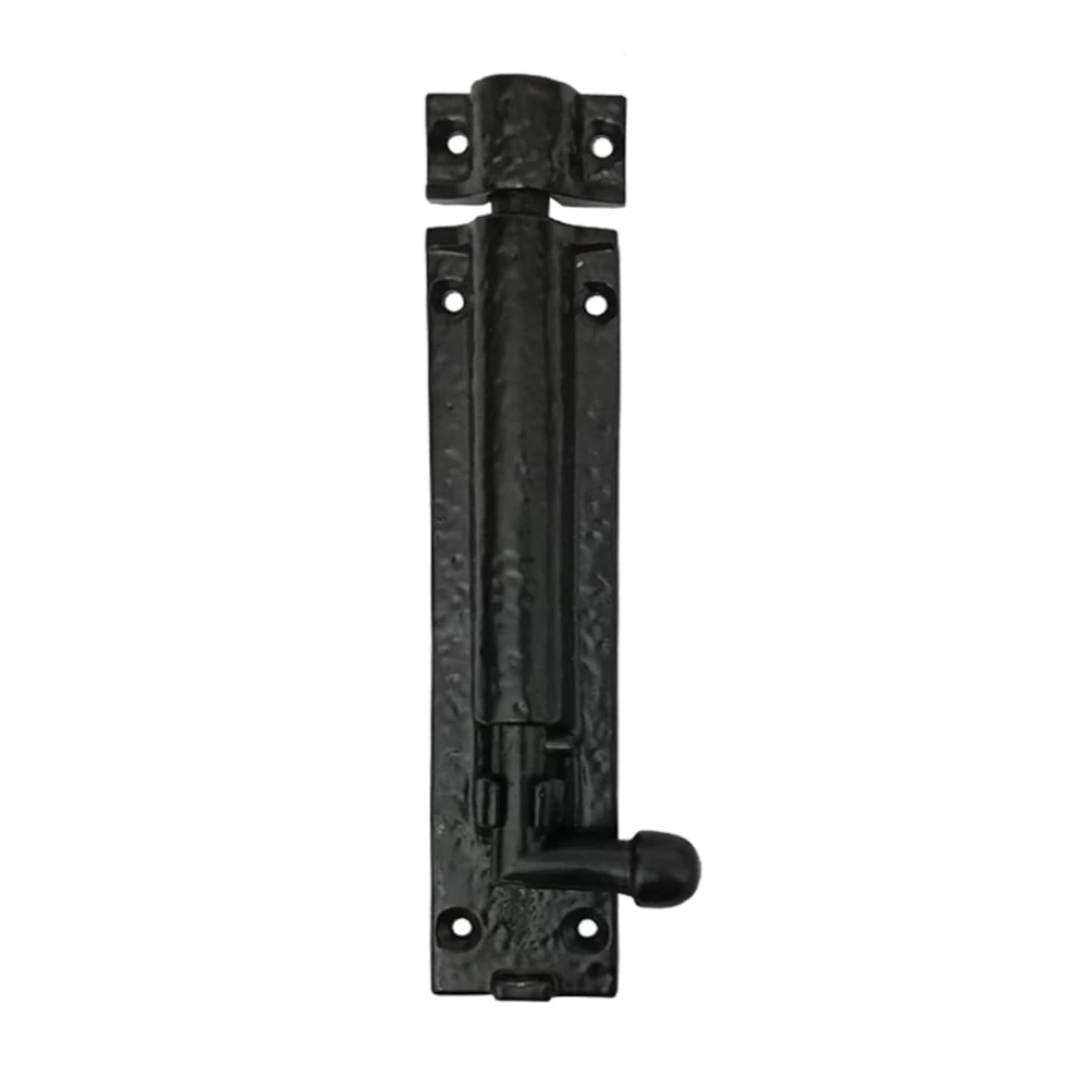 Shristy Hardware 6" "Elishua Black Antique Iron Door Bolt (Pack of 1 Black Powder Coated Finish)