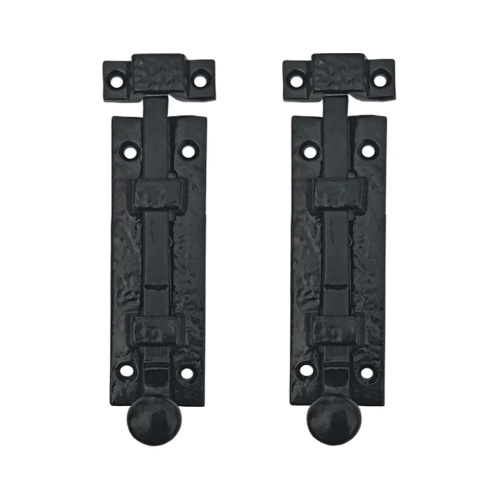Shristy Hardware 4.5" "Dibzahab Black Antique Iron Door Bolt (Pack of 2 Black Powder Coated Finish)