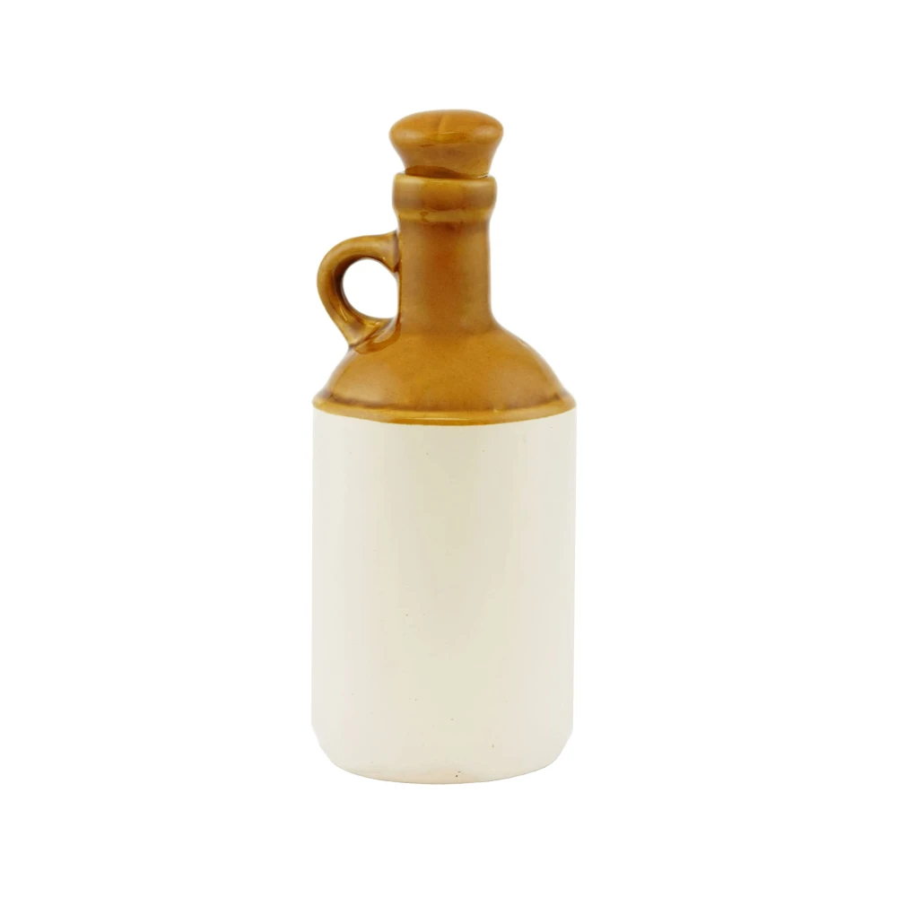 HOUSELA Oil Dispenser for Kitchen (Ceramic 1 Dispenser with lid) |100% Food & Microwave Safe|Ideal for Storage of Cooking Oil, Vinegar| Ideal Gift for Family Friends