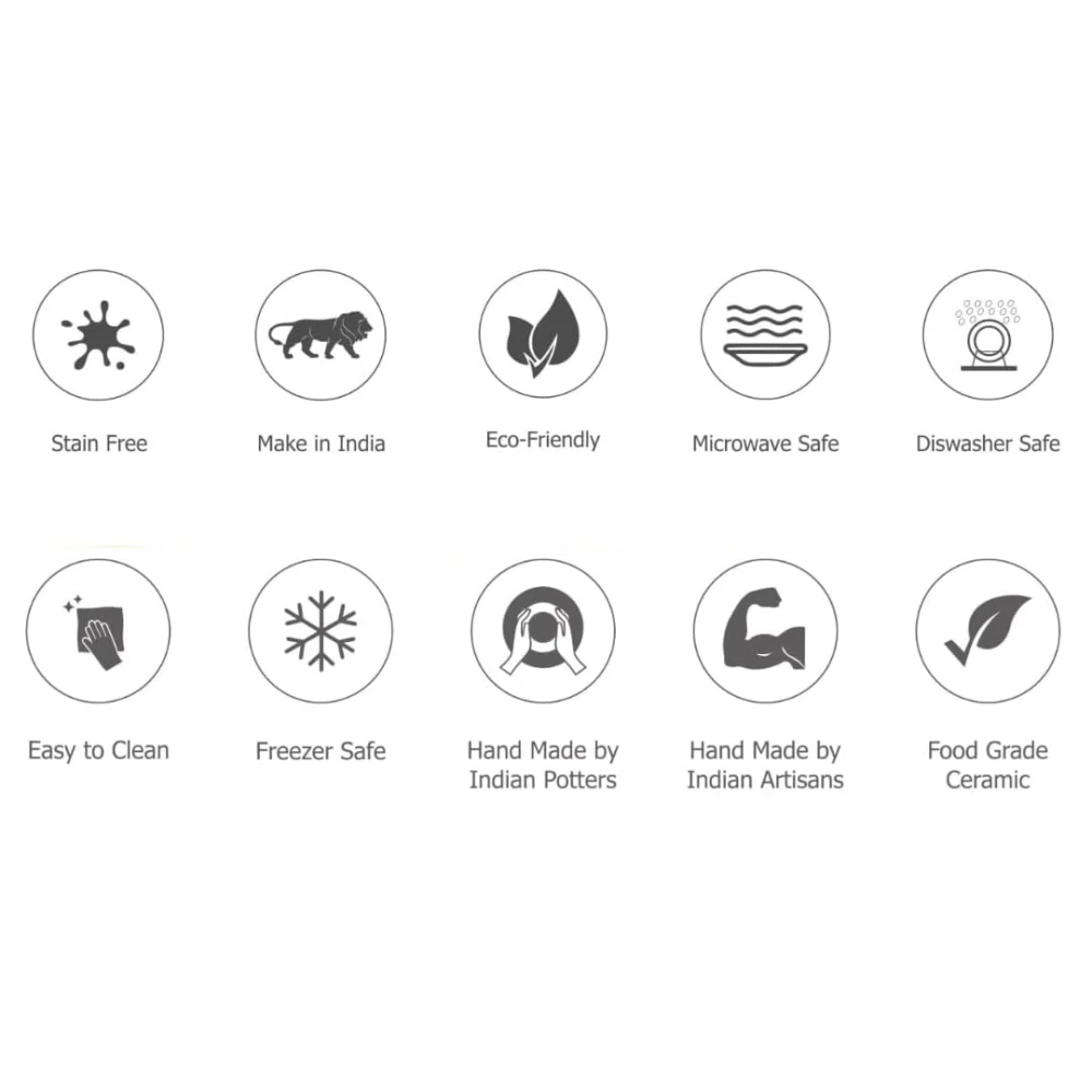 HOUSELA Hand-Painted White Ceramic Black Dotted Speckled Bowl Set of 6 (120ml) | Small Serving Soup Bowls, Cereal Bowl, Pasta Bowls | Dishwasher & Microwave Safe - Off White