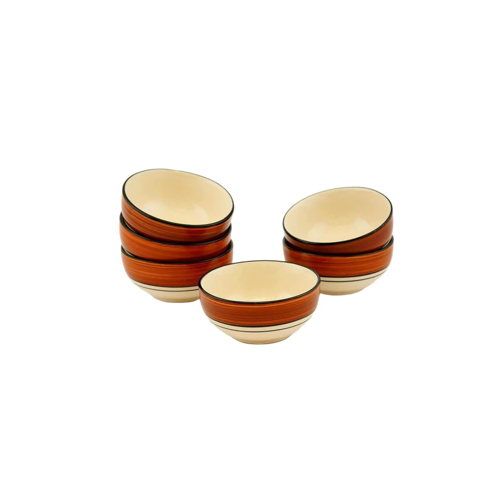 HOUSELA Creations Hand-Painted Umrao-Moroccan Design Bowls Set | Perfect for Serving Snacks, Rice, Dal, Fruits, Salad | BPA & Lead-Free Ceramic Dinner Bowls set