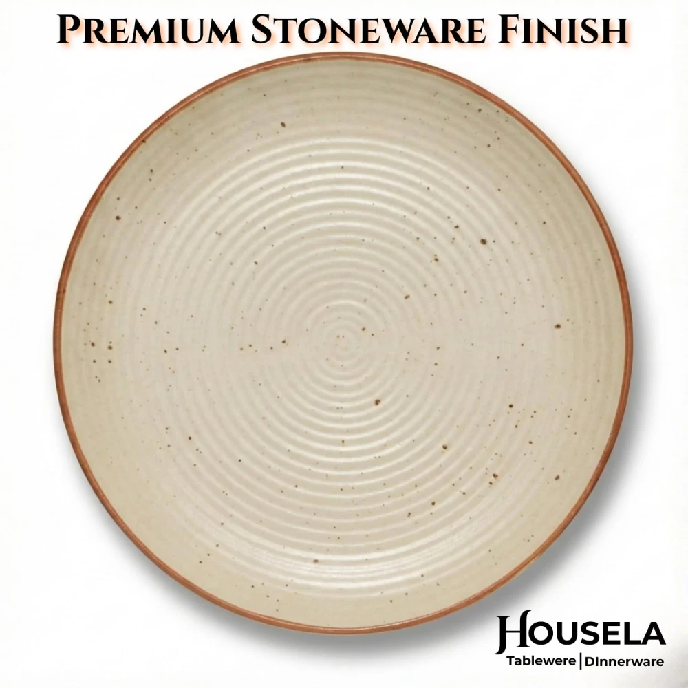 Stoneware Ceramic Dinner Set for Wedding Gift | Plates Cups and Bowls Set (2 Plates 2 Bowls 2 Cups) | Tableware Set for Dining Table – 6 Pieces