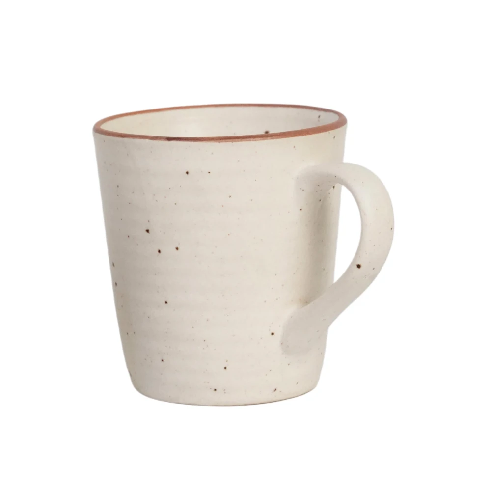 Rudrart Creations White Tall Ceramic Coffee Mug by Essential Drinkware, Set of 2 - Large Handles, Dishwasher and Microwave Safe