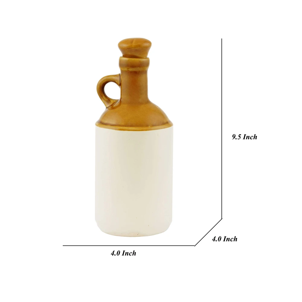 HOUSELA Oil Dispenser for Kitchen (Ceramic 1 Dispenser with lid) |100% Food & Microwave Safe|Ideal for Storage of Cooking Oil, Vinegar| Ideal Gift for Family Friends