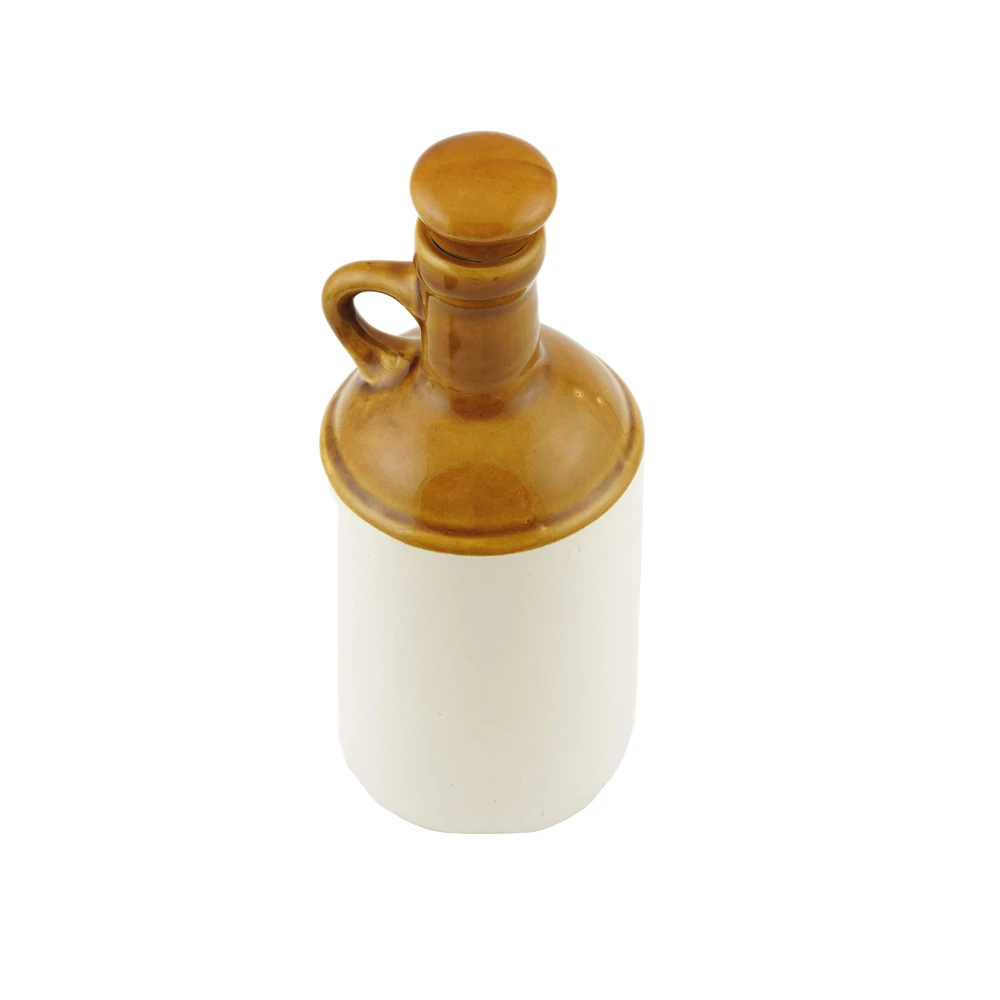 HOUSELA Oil Dispenser for Kitchen (Ceramic 1 Dispenser with lid) |100% Food & Microwave Safe|Ideal for Storage of Cooking Oil, Vinegar| Ideal Gift for Family Friends