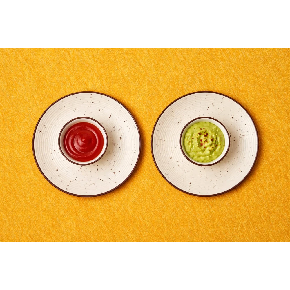 Housela Stoneware Ceramic Solid Dinner Set of 4 Pieces for Dinner with Katoris (4 Pieces, 2 Bowl & 2 Plates, Dishwasher & Microwave Safe)-Dinner Sets Ceramic Bowls Set Dinnerware Set-Off White