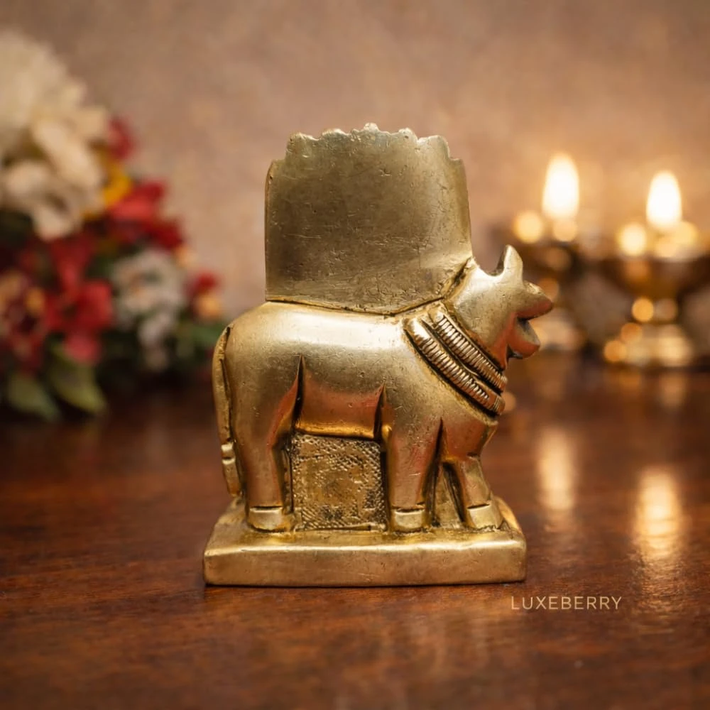LUXEBERRY Raghavendra Swamy Brass Idol for Home & Mandir | Shri Guru Raghavendra Idol | Antique Finish | Home Temple Office Desk & Car Dashboard