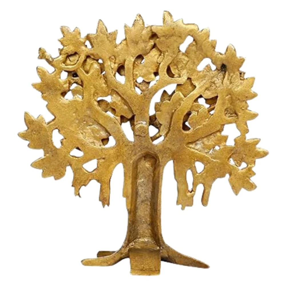 LUXEBERRY Pure Brass Kalpavriksha Tree (8 inches, 950 g) | Kalpavriksha Tree Wall Hanging | Home Decor Brass Showpiece | Gift for Birthday, Anniversary,Success Gift| Kalpavriksha Wall Hanging