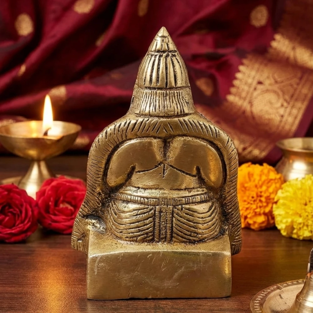 LUXEBERRY Pure Brass Kuber Maharaj Idol | Kubera Murti for Wealth & Prosperity | Vastu Statue for Home, Office, Business & Pooja Room | Good Luck and Dhan Vastu Remedy