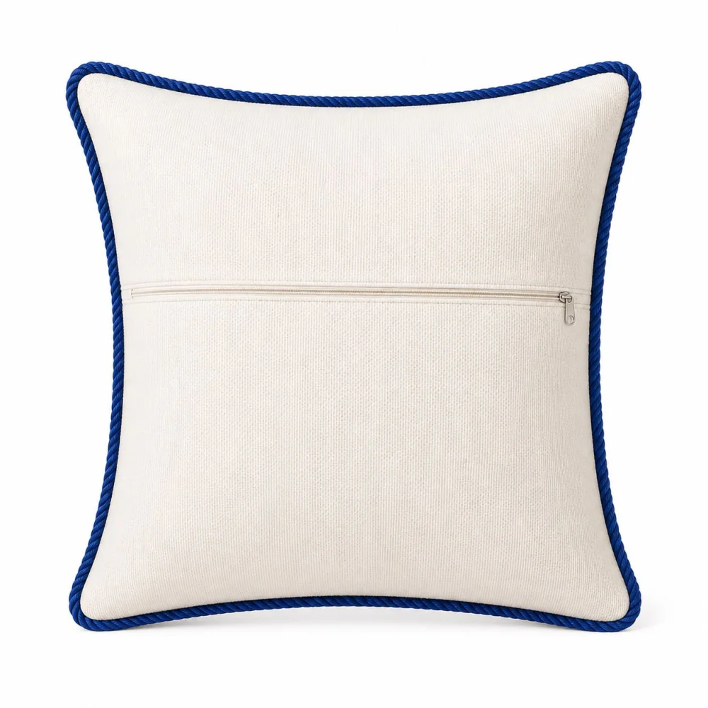 KESAR KREATION THREADS LUXURY GEOMETRIC ART EMBROIDERY CUSHION COVER