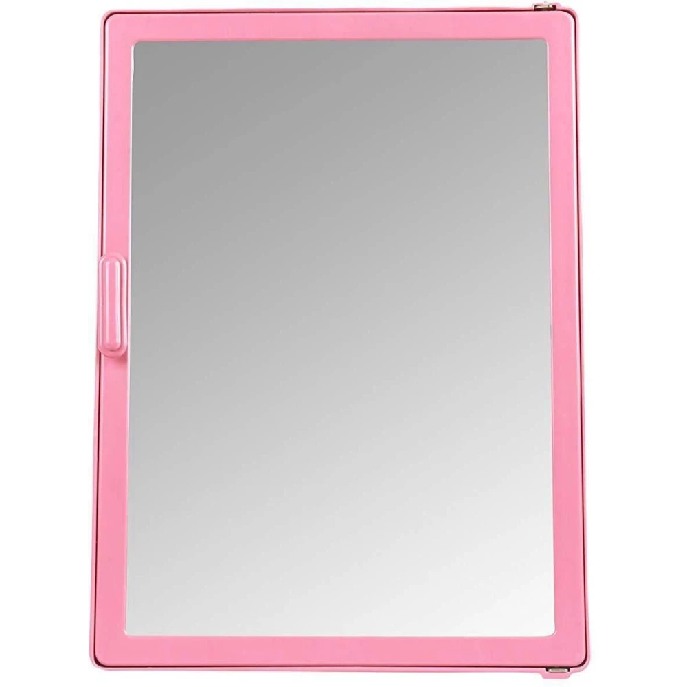 Epraiser ABS Unbreakable Z-GM 104 Bathroom Mirror Single Door Cabinet With Storage Chest / Shelves Full Mirror ,16"X4"X12" Plastic Wall Shelf (Number of Shelves - 4, Pink)