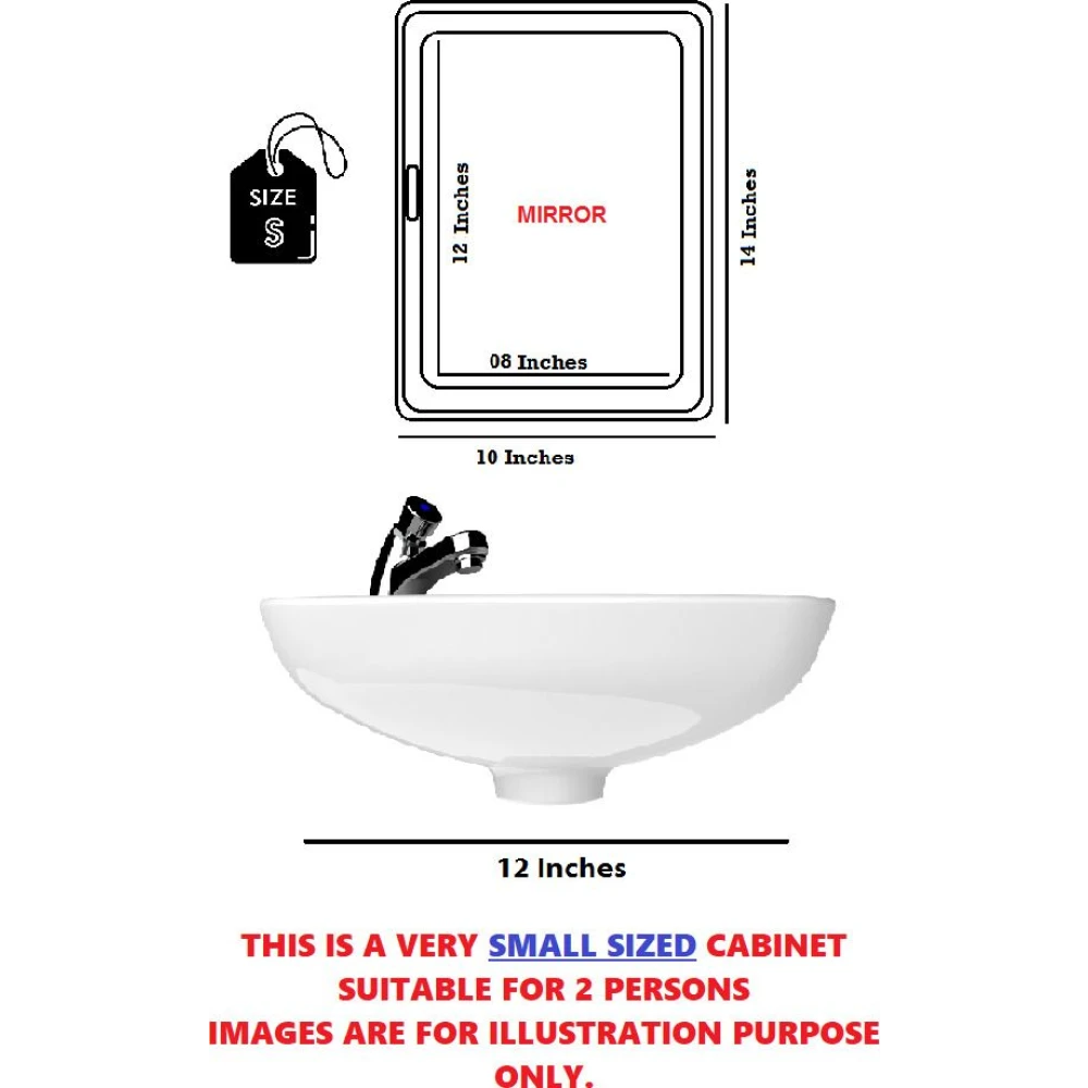 Epraiser Storage Plastic SMALL SIZED BATHROOM Mirror Cabinet, Size:14"X4"X10" Plastic Wall Shelf (Number of Shelves - 4, Blue)
