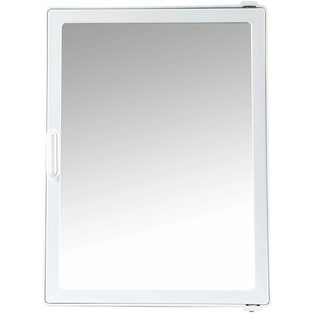 Epraiser ABS Unbreakable Z-S 115 Bathroom Full Mirror Single Door Cabinet With Storage Chest / Shelves 5 inches Deep ,16"X5"X12" Plastic Wall Shelf (Number of Shelves - 4, White)