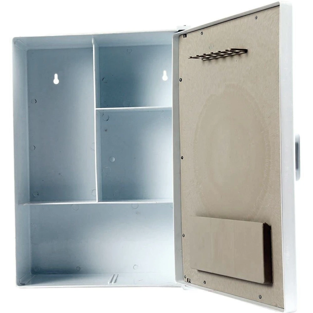 Epraiser ABS Unbreakable Z-S 115 Bathroom Full Mirror Single Door Cabinet With Storage Chest / Shelves 5 inches Deep ,16"X5"X12" Plastic Wall Shelf (Number of Shelves - 4, White)