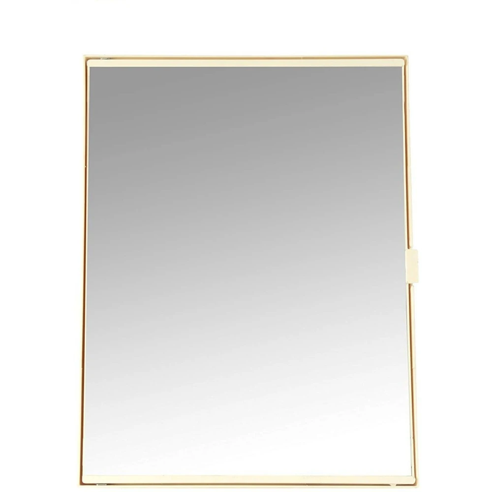 Epraiser ABS Unbreakable Z-WNR 119 Bathroom Full Mirror Single Door Cabinet With Storage Chest / Shelves ,14"X4"X19" Plastic Wall Shelf (Number of Shelves - 5, Beige)
