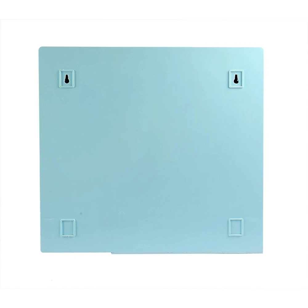 Epraiser ABS Unbreakable Z-JAS Bathroom Picture-Mirror Double Door Cabinet With 5 Shelves , Size: 15" x 4.5" x 14" Plastic Wall Shelf (Number of Shelves - 5, Blue)