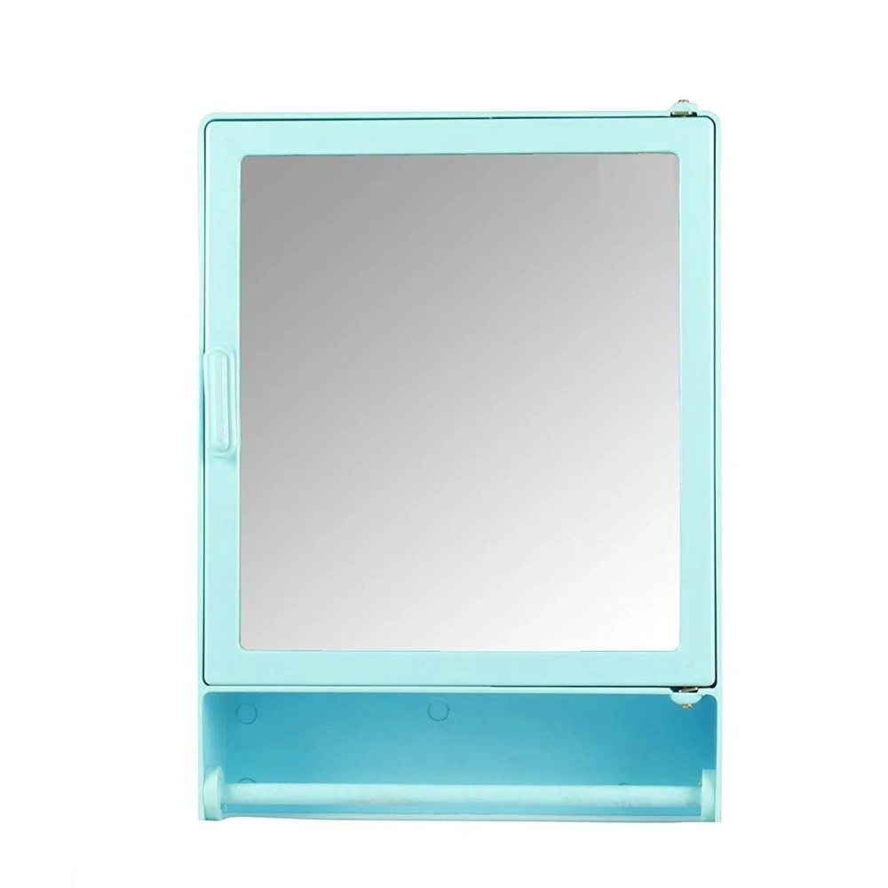 Epraiser (Z-H) ABS Plastic SMALL Cabinet With Rod ,Size:14"X4"X10"(SMALL) Plastic Wall Shelf (Number of Shelves - 3, Blue)