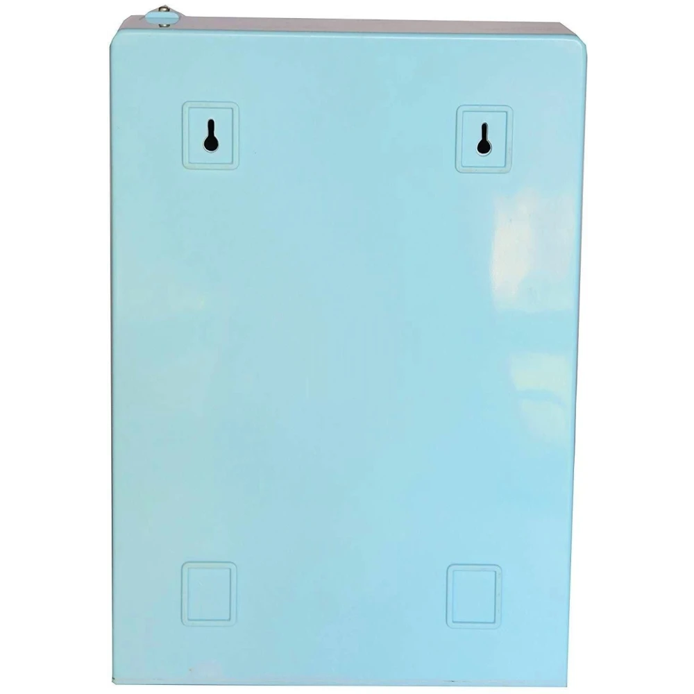 Epraiser ABS Plastic (Z-H) SMALL Cabinet With outside Shelf, Size:14"X4"X10"(SMALL) Plastic Wall Shelf (Number of Shelves - 4, Blue)