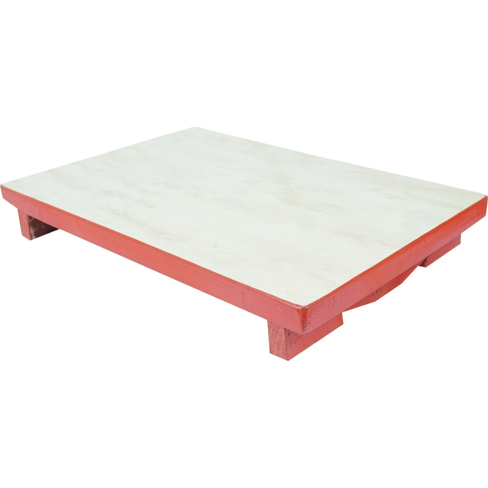 Epraiser MEDIUM 12x18 SUNMICA STURDY HEAVY Wooden Plywood Puja Path Patla Bajot. Wooden All Purpose Chowki (White, Pack of 1)