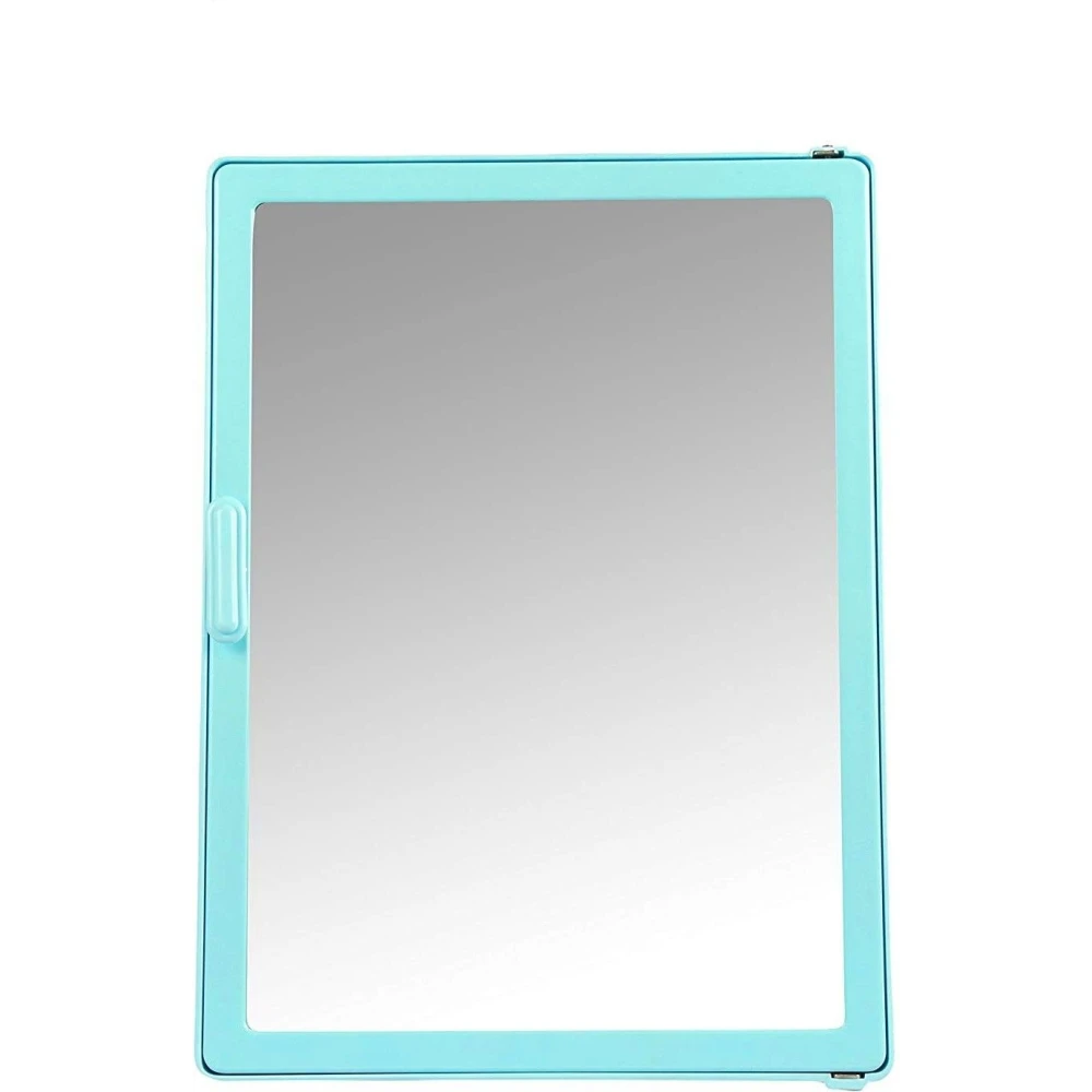 Epraiser Sky Blue (Size: 18 x 14 x 5 Inches, Large) Premium Virgin Quality ABS Unbreakable Material Bathroom Mirror Single Door Cabinet with Storage Shelves Plastic Wall Shelf (Number of Shelves - 5, Blue)