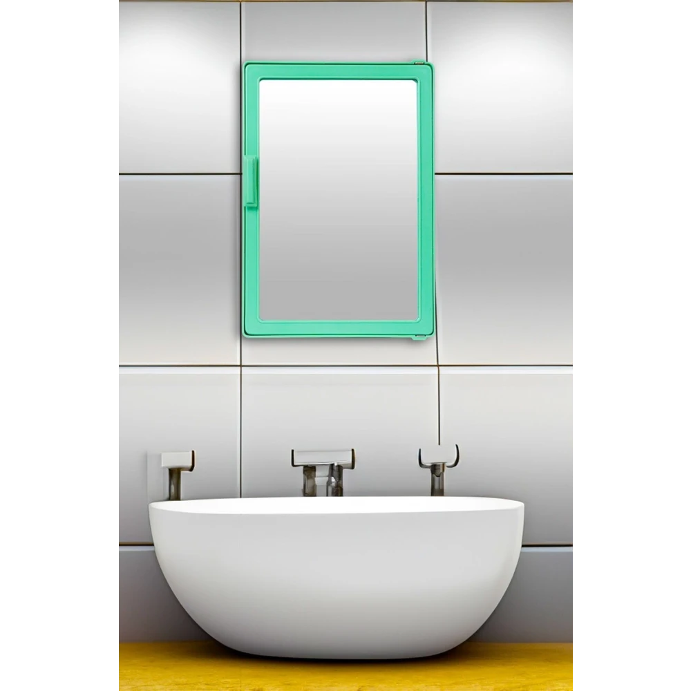 Epraiser S- Green Bathroom Mirror Cabinet, Wall Storage Box, Medicines, Wall Shaving Mirror, Multiuse Shelf Bracket (Plastic)