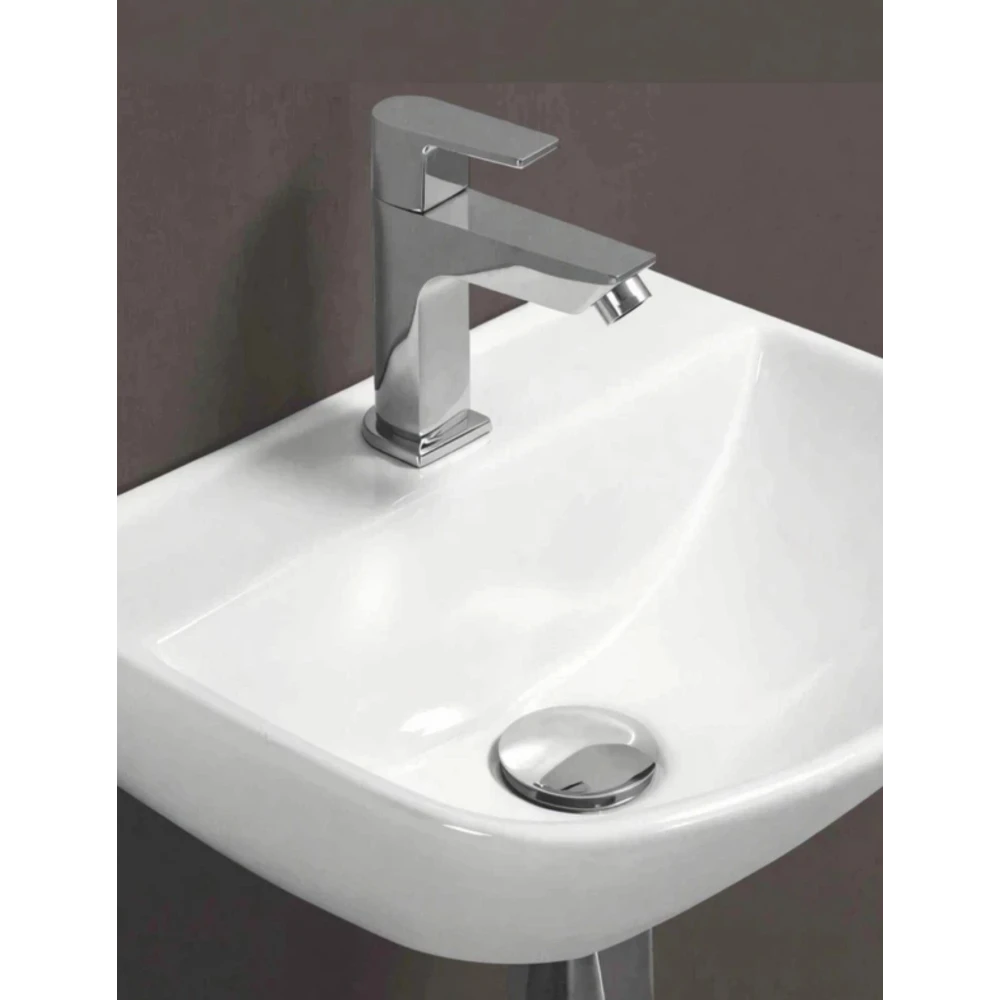 FOXX 2 in 1 Wall Mount & Table Top Ceramic Premium Wash basin (16x12x5) (White) (16x12x5) DD2 New (White) Table Top Basin (Diamond White)