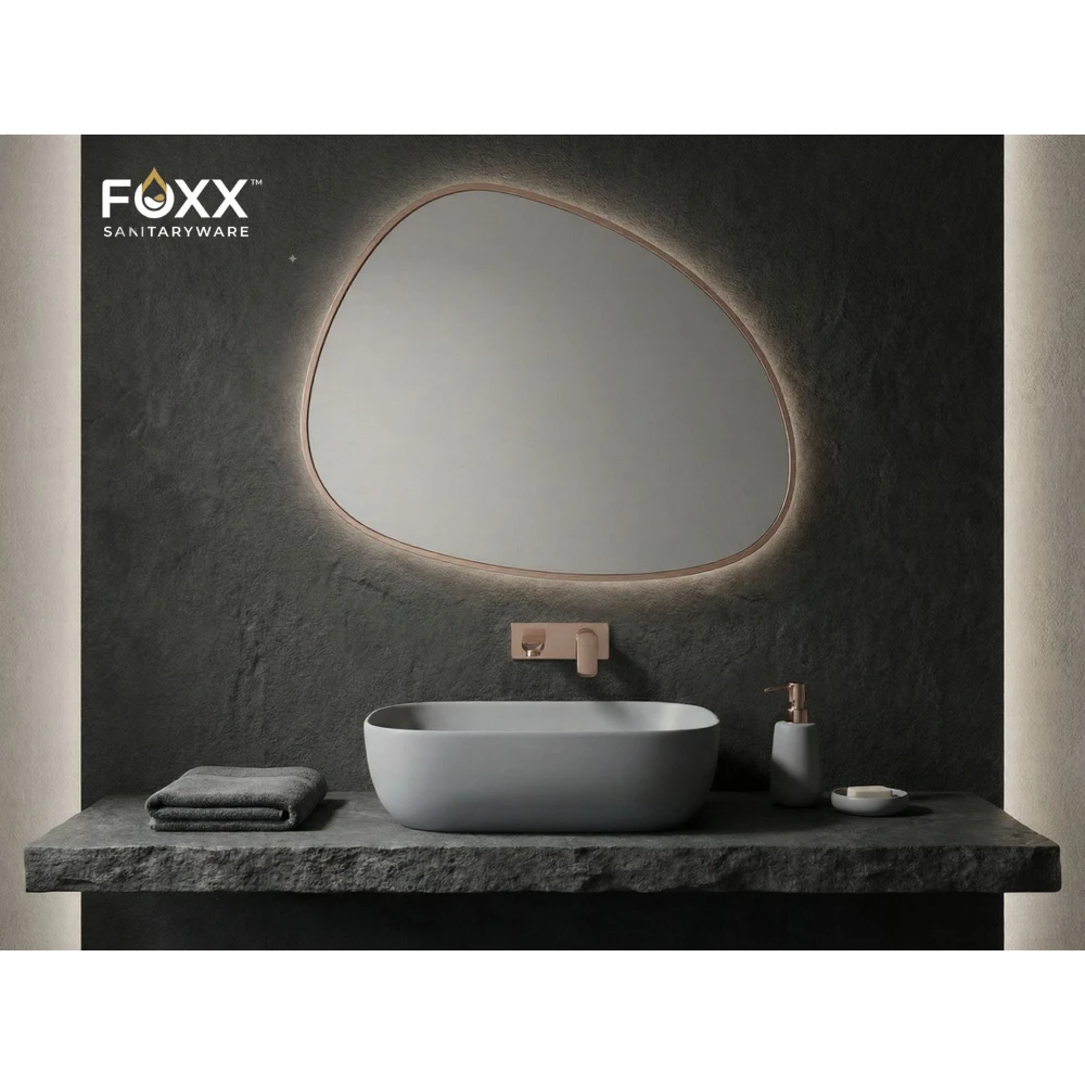 Foxx Sanitaryware Ceramic Premium Designer Wash basin for Home, Hotels (18x13x5)(M-34 New) (18x13x5) Royal (Grey) Table Top Basin (Plain Grey)