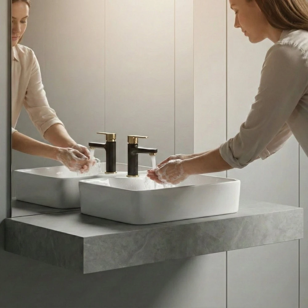 FOXX Premium Ceramic High Gloss White Wash Basin(White)(19x14) (19x14x5)(High Gloss White) Table Top Basin (White)