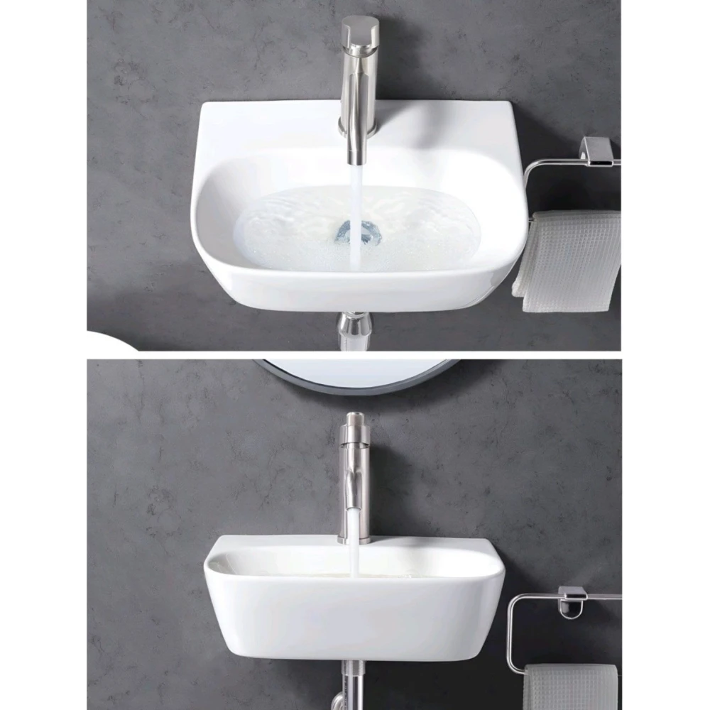 FOXX 2 in 1 Premium White Ceramic Wash Basin(High Quality White) (16x12x5) (16x12x5)(High Quality White) Table Top Basin (White)