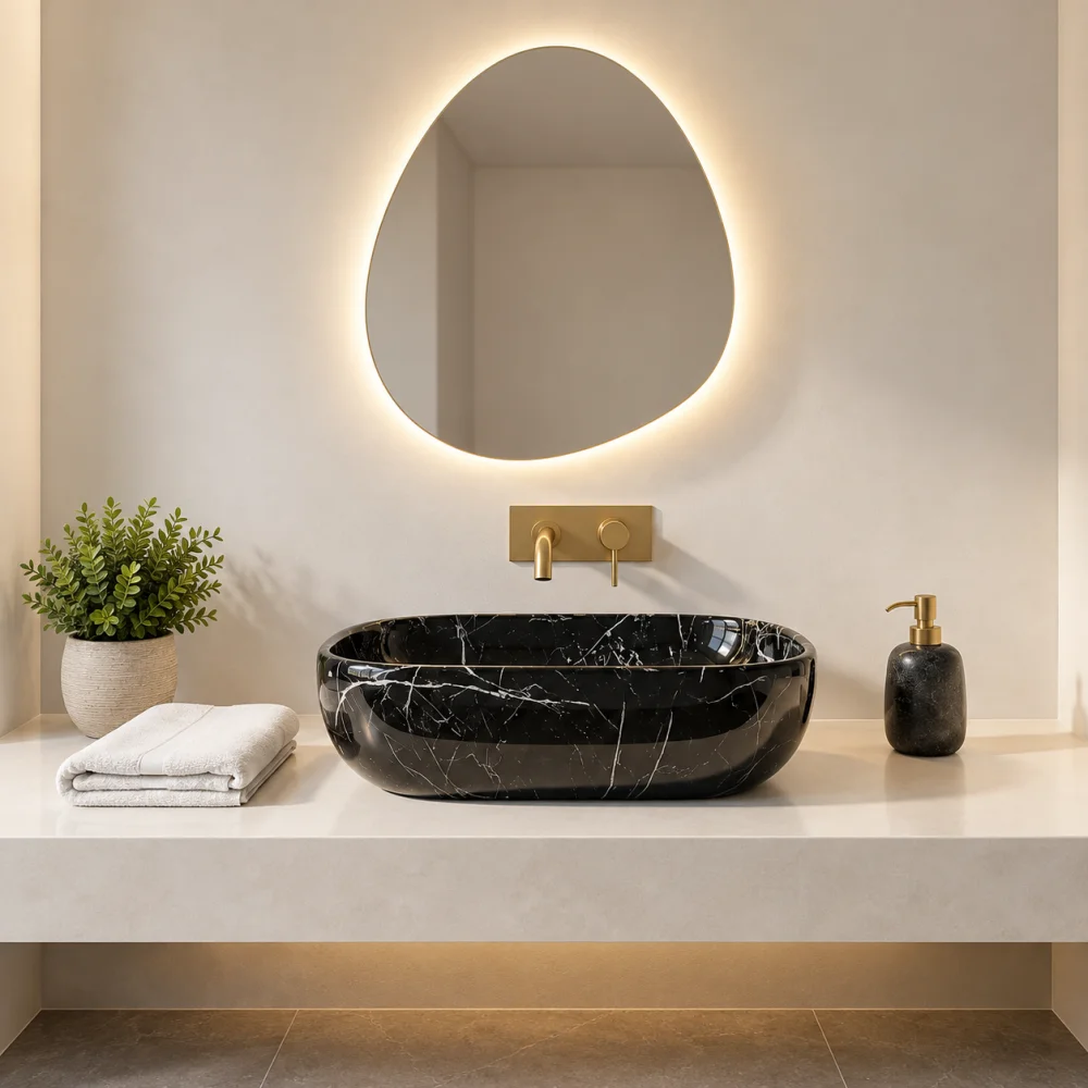Foxx Sanitaryware (18x13x5) Royal (M22) Table Top Basin (Black Galaxy)