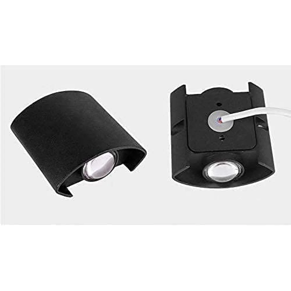 Tryka Modern Black LED Wall Sconces, 1 Pack Up and Down Indoor Wall Lights, Hardwired Sconces Wall Lighting for Bedroom, Living Room, Hallway, Warm 3000K