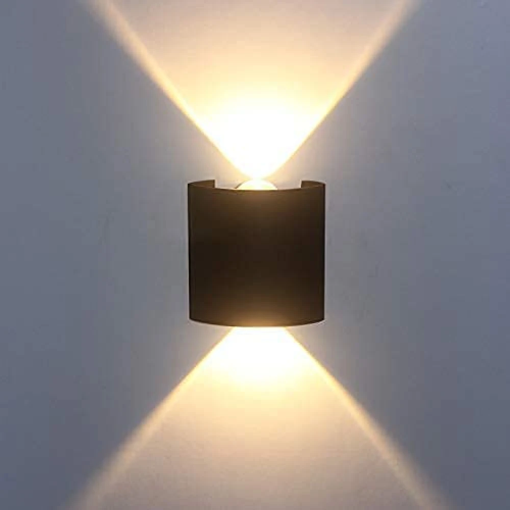 Tryka Modern Black LED Wall Sconces, 1 Pack Up and Down Indoor Wall Lights, Hardwired Sconces Wall Lighting for Bedroom, Living Room, Hallway, Warm 3000K