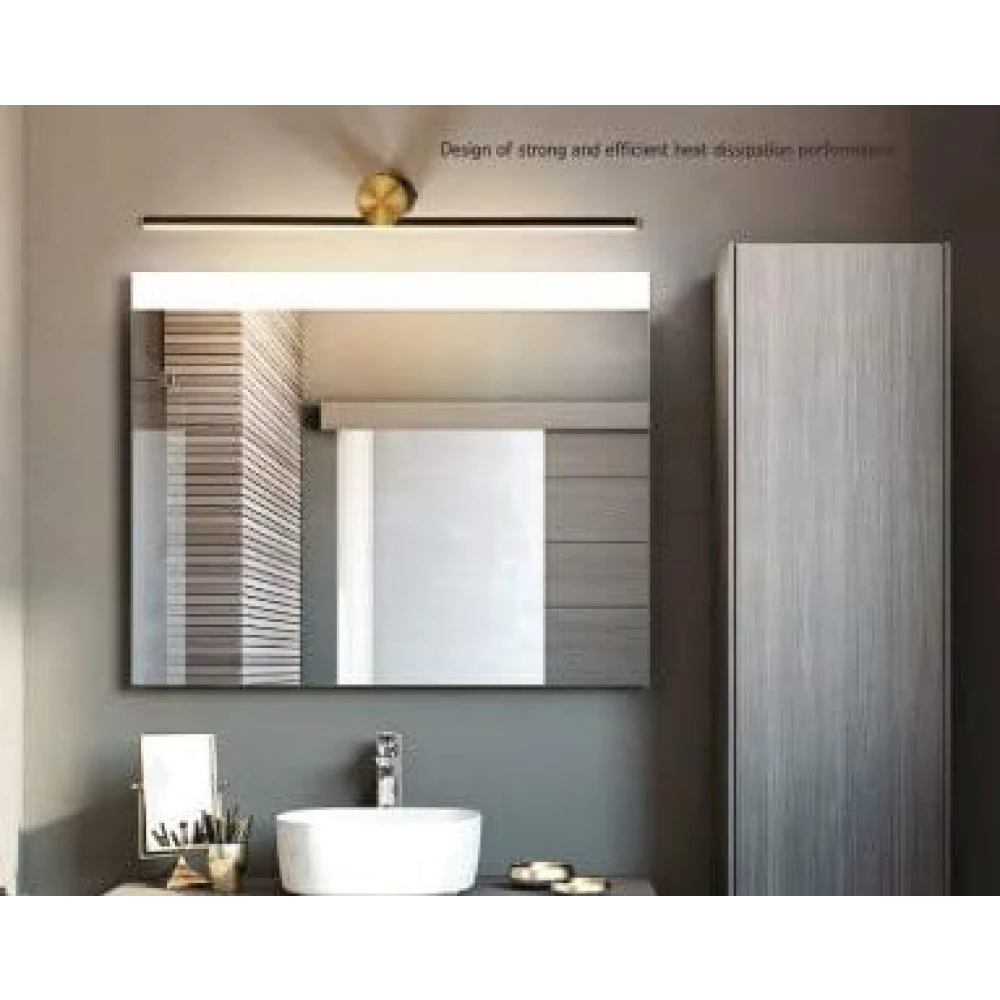 Tryka® Modern LED Picture/Dressing/Vanity/Bathroom/Mirror Light with 3 Step Light Mode & Non-Adjustable Head (White, Warm White and Nautral White) (Black & Gold, 12 Watt)