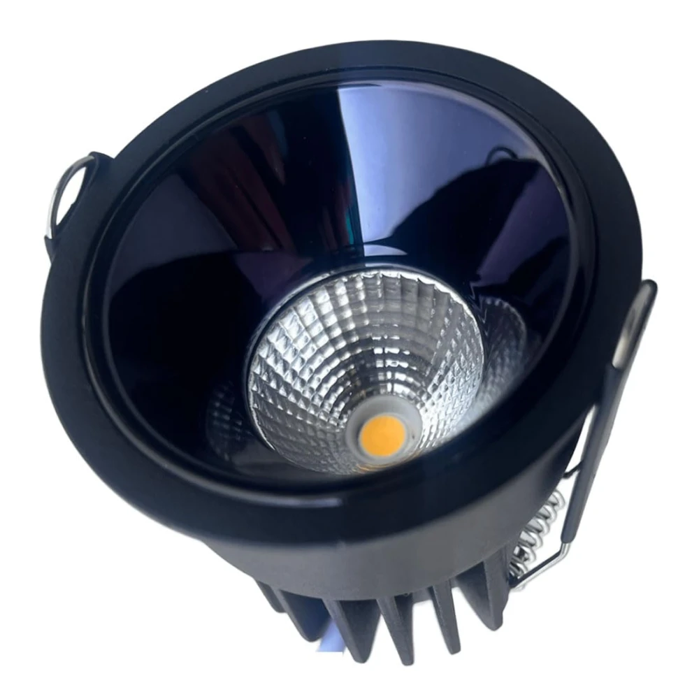Tryka® LED 7 watt Recessed COB Black Body Gun Black Reflector,Cut Out Size 2 Inches, COB Spotlight with Heat Sink.
