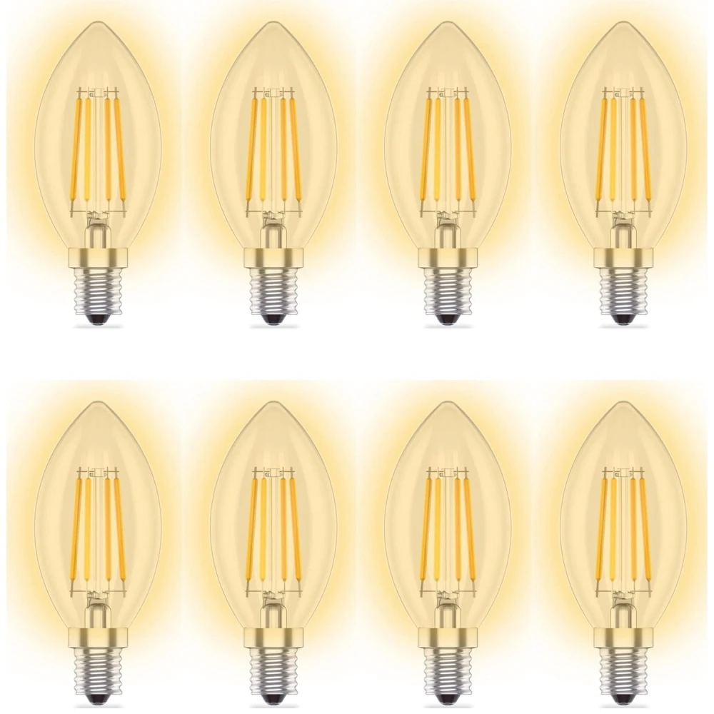 Tryka® E14 LED Candle Bulb, 90% Energy Saving, No Flicker, High CRI, Eye Caring, Suitable for Wall Lamp, Chandelier, Desk Lamp.
