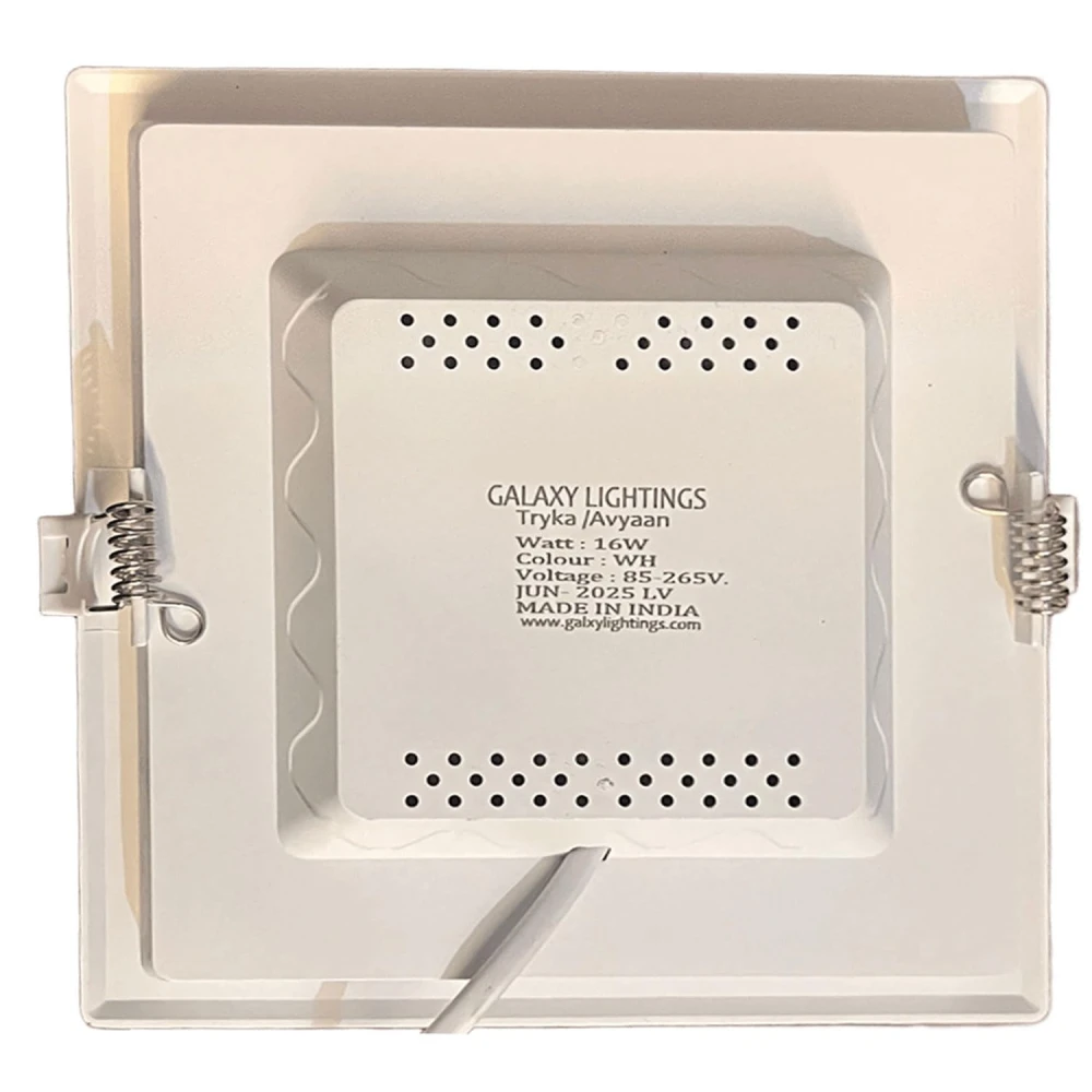 Tryka® 16 Watt Slim Square LED Panel/Ceiling Light Cool White with 2 Years Warranty.