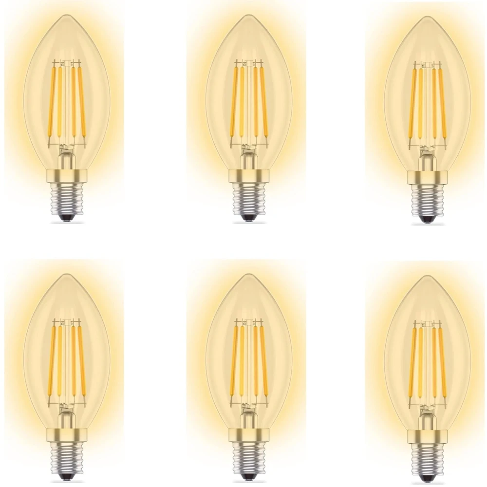 Tryka® E14 LED Candle Bulb, 90% Energy Saving, No Flicker, High CRI, Eye Caring, Suitable for Wall Lamp, Chandelier, Desk Lamp.