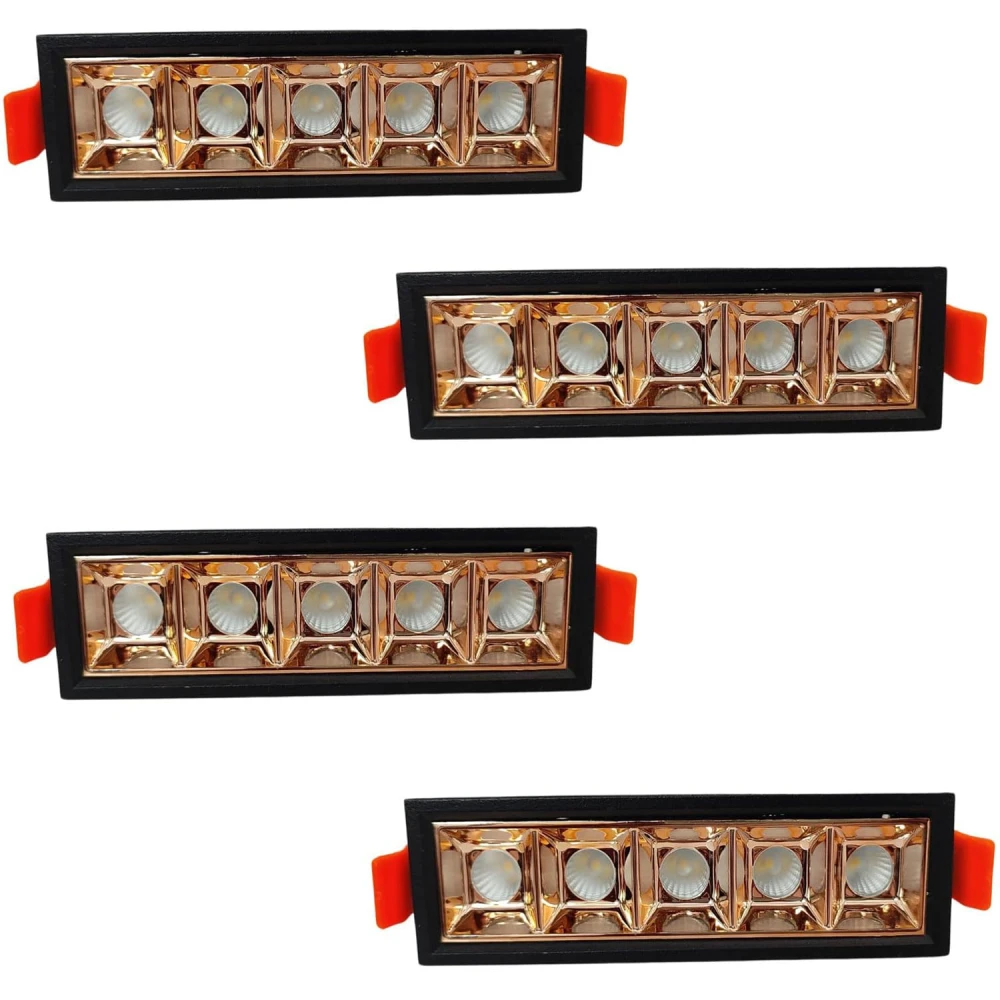 Tryka® Linear LED Spotlight, 10W Natural White, 5-Light Ice Tray Design, Energy Efficient Ceiling Light