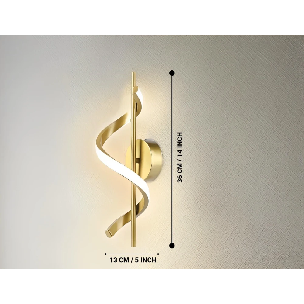 Tryka® Modern LED Wall Lamp Indoor Spiral Wall Lamp Adjustable Colour Changing Wall Light Decorative Lamp for Living Room Bedroom Bedside