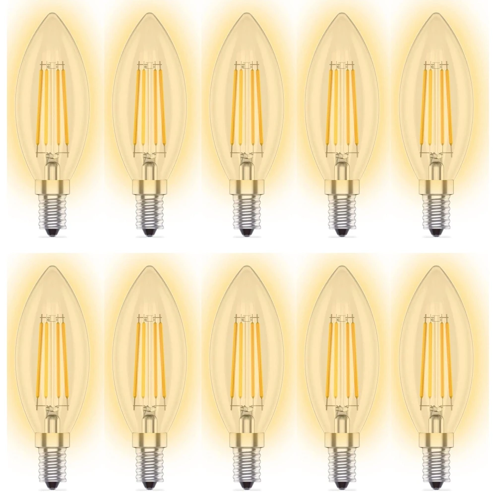 Tryka® E14 LED Candle Bulb, 90% Energy Saving, No Flicker, High CRI, Eye Caring, Suitable for Wall Lamp, Chandelier, Desk Lamp.