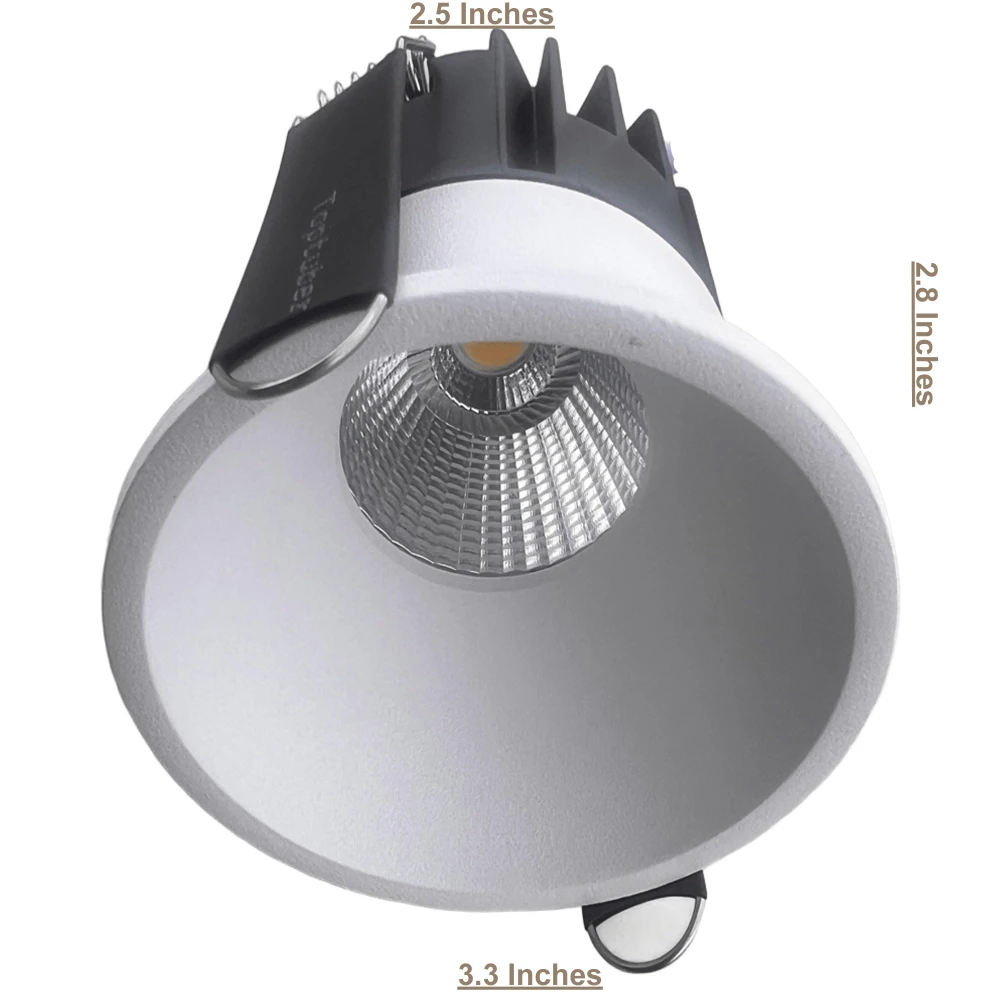 Tryka® 12 watt LED Metal COB Lighs White Body Spot Light (Natural White) 4000K,2.5 x 3.3 Inches, COB Spotlight.