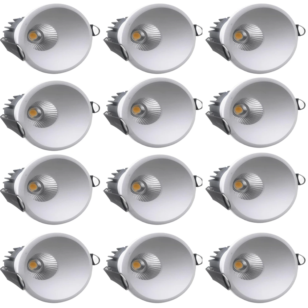 Tryka® 12 watt LED Metal COB Lighs White Body Spot Light (Natural White) 4000K,2.5 x 3.3 Inches, COB Spotlight.