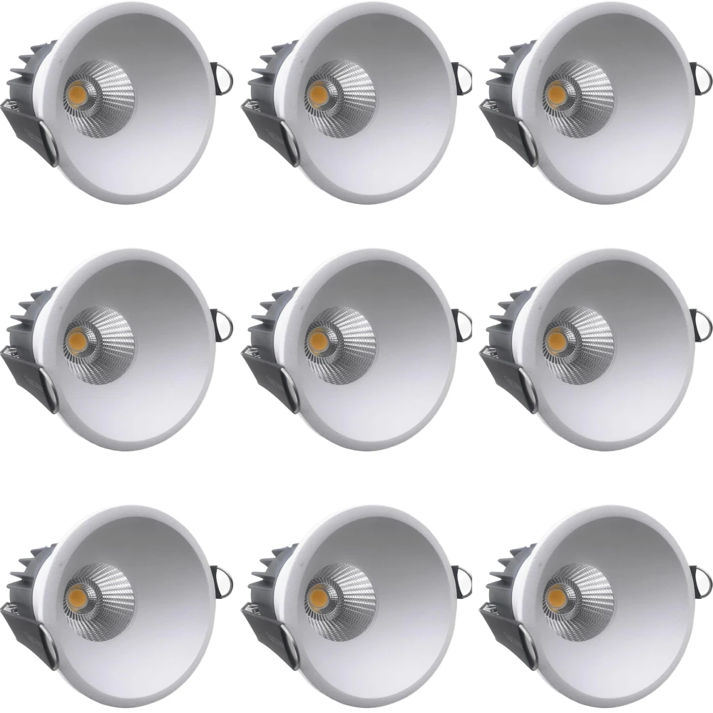 Tryka® 12 watt LED Metal COB Lighs White Body Spot Light (Natural White) 4000K,2.5 x 3.3 Inches, COB Spotlight.
