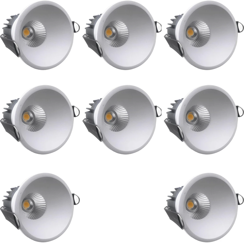Tryka® 12 watt LED Metal COB Lighs White Body Spot Light (Natural White) 4000K,2.5 x 3.3 Inches, COB Spotlight.