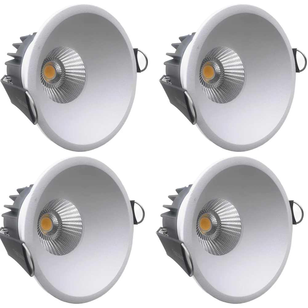 Tryka® 12 watt LED Metal COB Lighs White Body Spot Light (Natural White) 4000K,2.5 x 3.3 Inches, COB Spotlight.