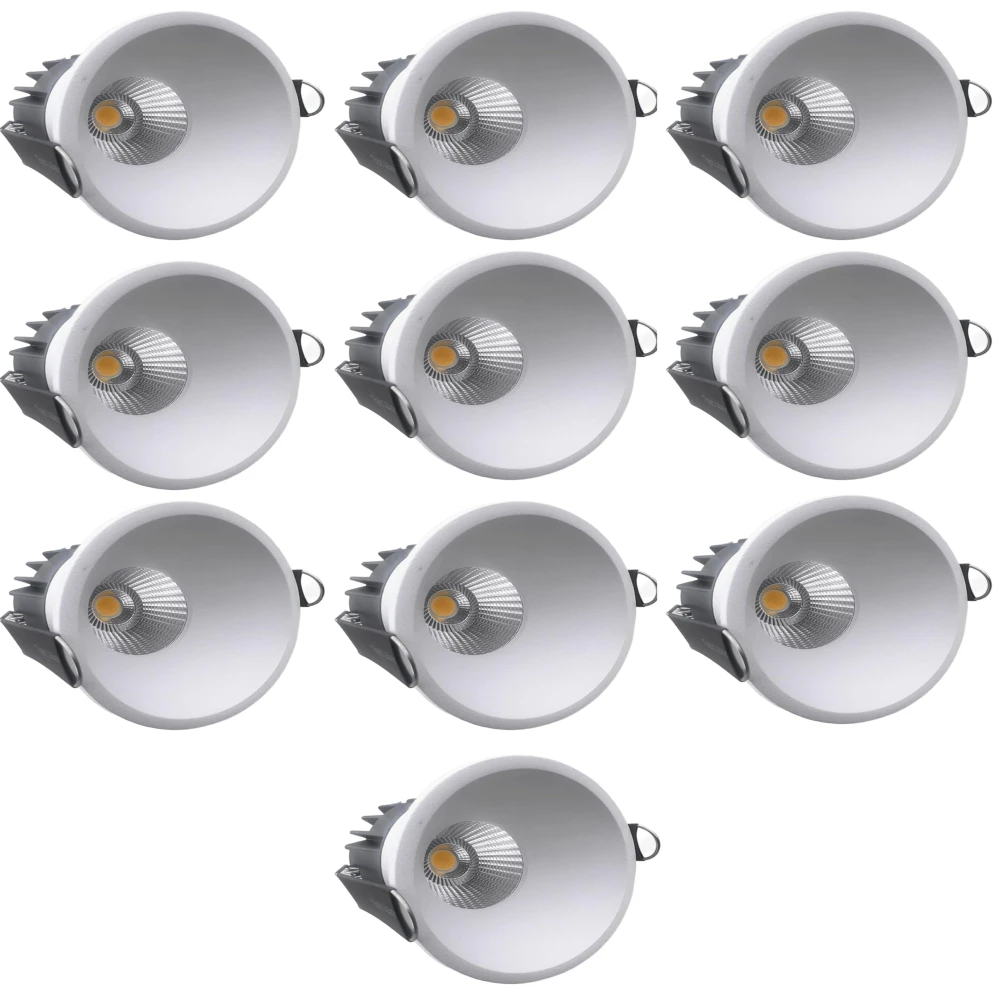 Tryka® 12 watt LED Metal COB Lighs White Body Spot Light (Natural White) 4000K,2.5 x 3.3 Inches, COB Spotlight.