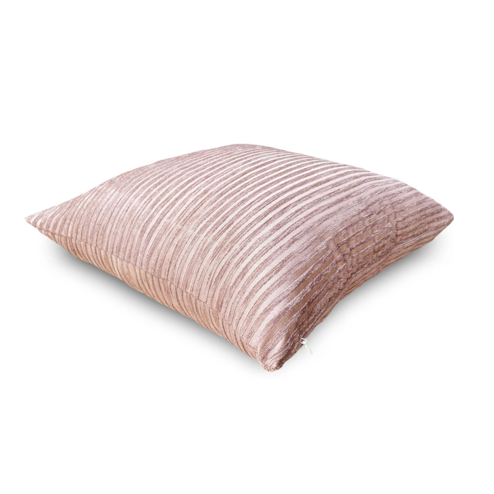 KOSTORICA, Chenille Chevron Stripe Geometrical Woven Cushion Covers for Bedroom, Living Room, Home Décor, Office, Sofa, Chair & Couch (Plush Pink_Pack of 2 Pcs_16x16 Inches)