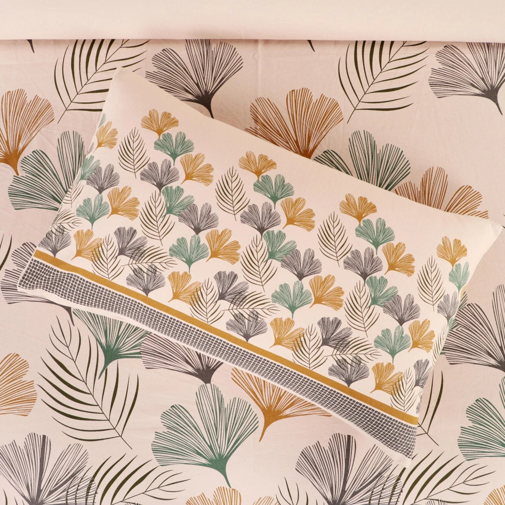 King Size 100% Cotton 200 T.C Tropical Floral Bedsheet (100x100 Inches) & Pillow Covers (18x28 Inches) | Soft Breathable Printed Bed Sheet | Bedding Set King Size | Peach Pink for Bedroom & Home Decor